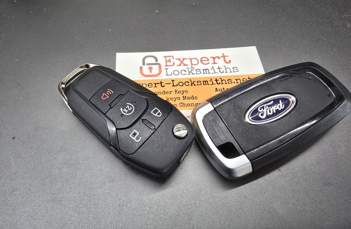 Mobile key cutting machine inside Expert Locksmiths van